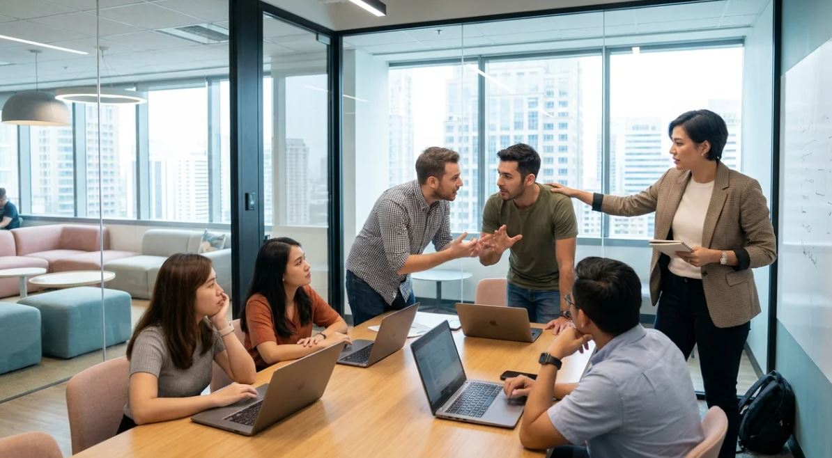 Team redirecting discussion after saying “let’s take this offline” in meeting.